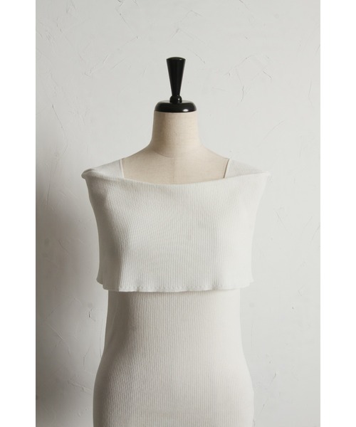 「&. NOSTALGIA」 ノースリーブニット M ホワイト レディース_画像8