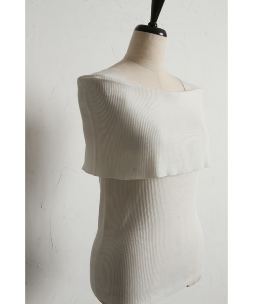 「&. NOSTALGIA」 ノースリーブニット M ホワイト レディース_画像9