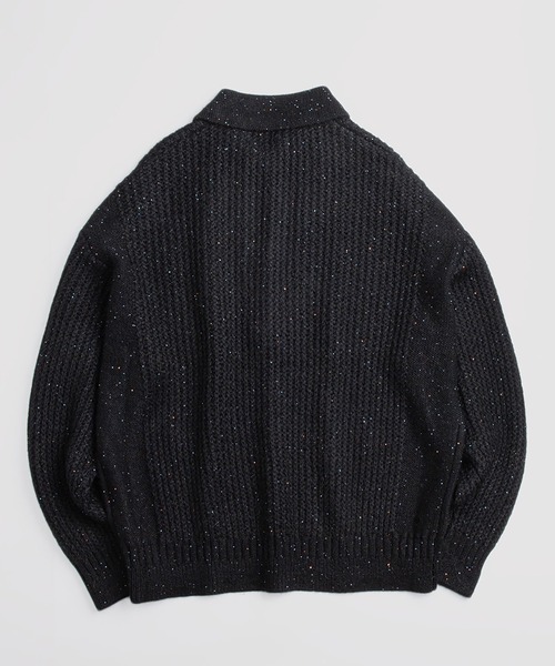 BALLAST ARKネイビー/グレー ニットポロシャツ Lサイズ BALLAST ARK 
