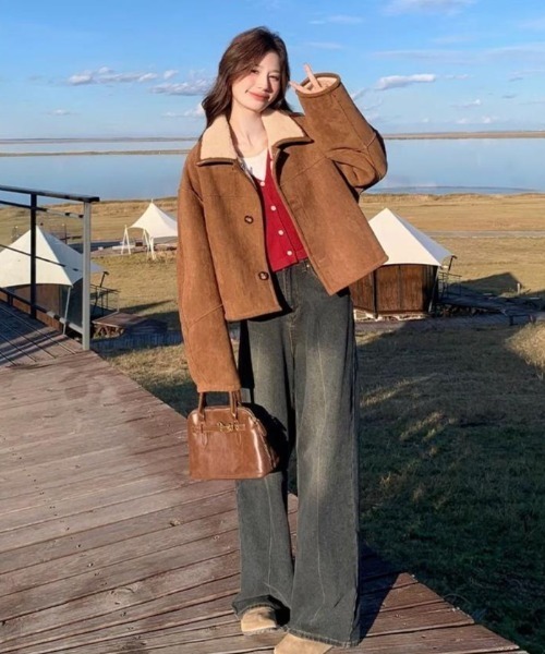 「GEMEDA」 コート M ブラウン レディース_画像6