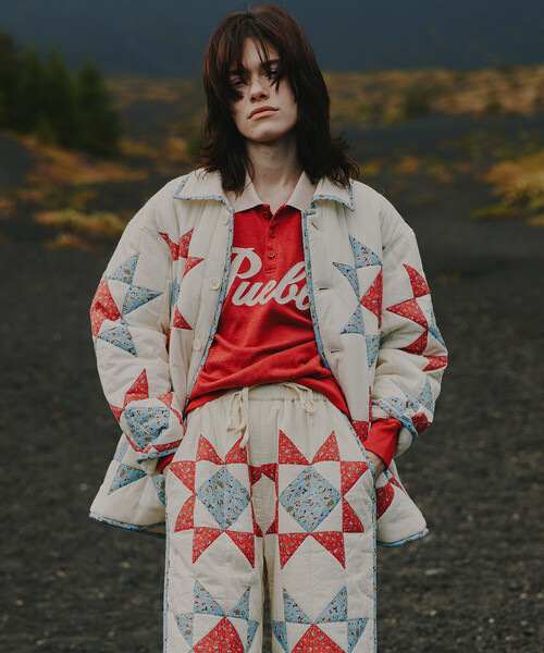 Freada（フリーダ） コート アウター インド 星柄 キルティング 中綿