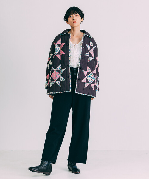 Freada（フリーダ） コート アウター インド 星柄 キルティング 中綿