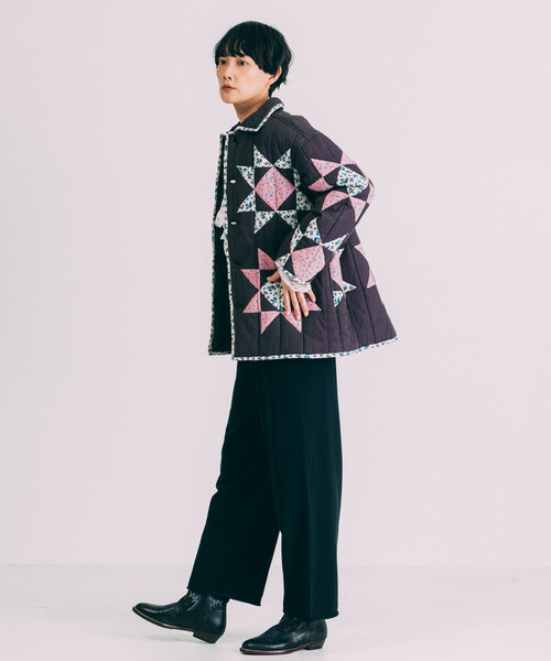 Freada（フリーダ） コート アウター インド 星柄 キルティング 中綿