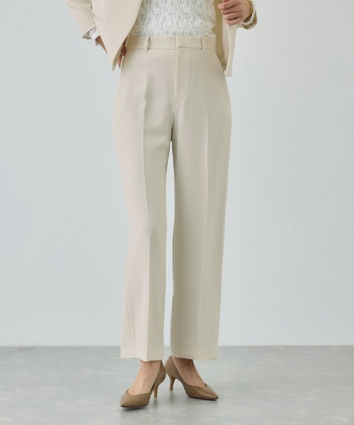 ROPE'（ロペ） パンツ トリアセダブルクロス ストレートワイドパンツ