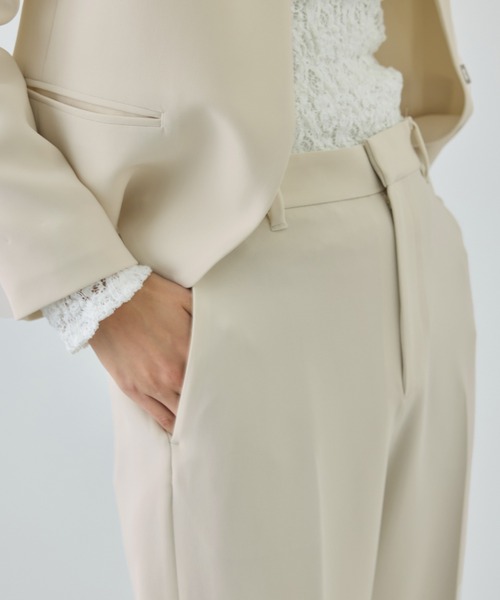 ROPE'（ロペ） パンツ トリアセダブルクロス ストレートワイドパンツ