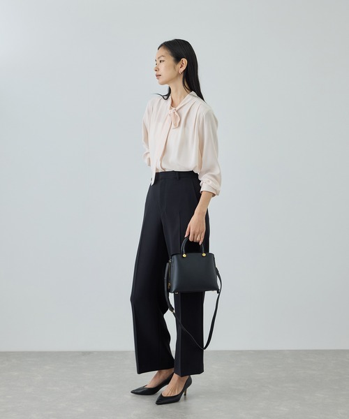 ROPE'（ロペ） パンツ トリアセダブルクロス ストレートワイドパンツ