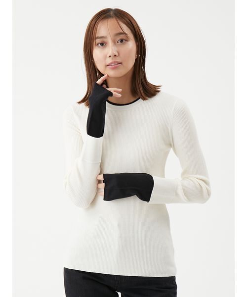 ほぼ新品♡イエナスローブ リブニット スピック ミラオーウェン フレームワーク Mila Owen（ミラオーウェン） ニット セーター バイカラーリブニット