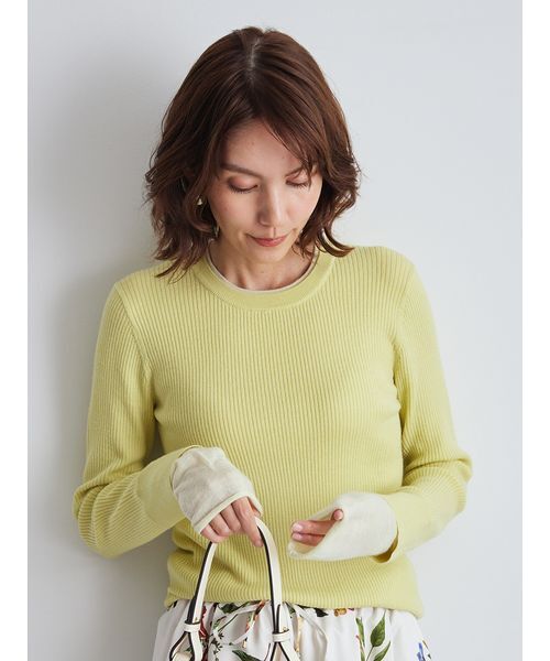 Mila Owen（ミラオーウェン） ニット セーター バイカラーリブニット