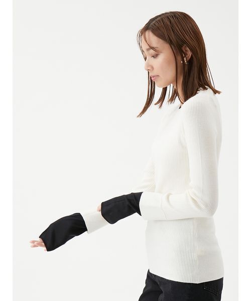 Mila Owen（ミラオーウェン） ニット セーター バイカラーリブニット