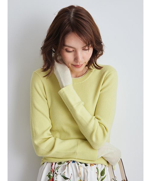 Mila Owen（ミラオーウェン） ニット セーター バイカラーリブニット