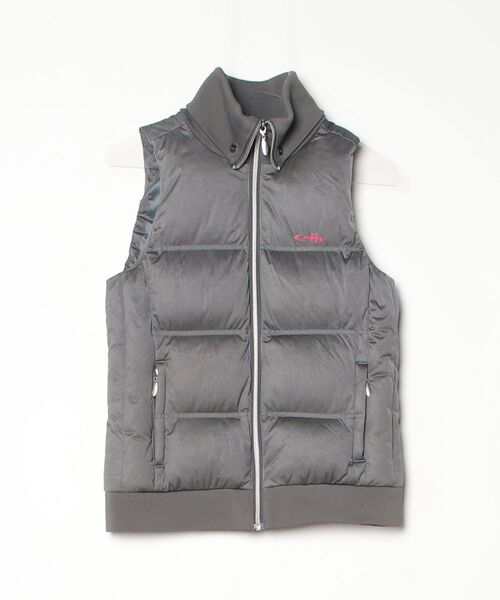美品希少  ダウンベスト S OAKLEY（オークリー） 刺繍ダウンベスト S グレー レディース