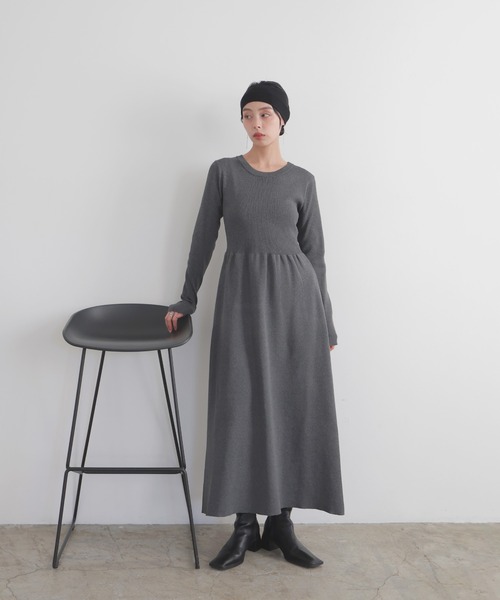 LIAN（リアン） ワンピース リブフレアニットワンピース : ZOZOTOWN