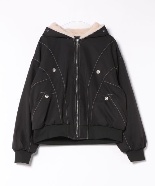 NO WAY ジャケット テーラードジャケット /Bz/エコファーフード付きMA