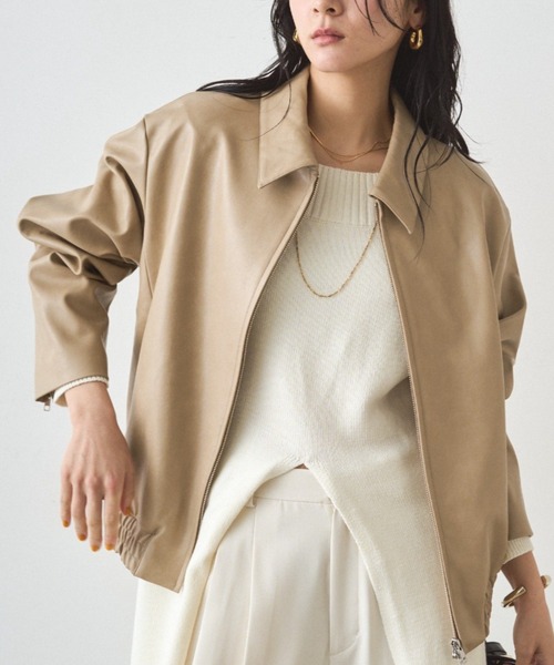 Loungedress（ラウンジドレス） ベスト ジレ フェイクレザージャケット