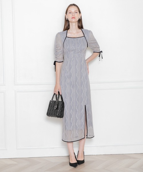 Leja（レジャ） 7分袖ワンピース MEDIUM ブルー レディース : ZOZOTOWN