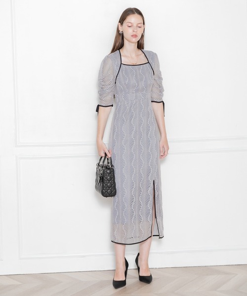 「Leja」 7分袖ワンピース MEDIUM ブルー レディース_画像4