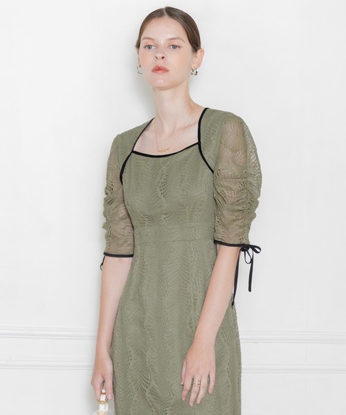 「Leja」 7分袖ワンピース MEDIUM ブルー レディース_画像7