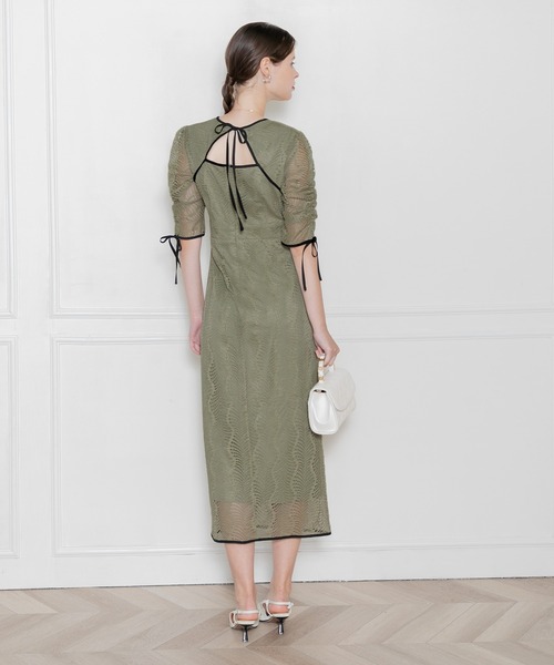 「Leja」 7分袖ワンピース MEDIUM ブルー レディース_画像9