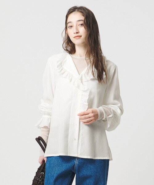 UNITED ARROWS（ユナイテッドアローズ） ブラウス シャツ フリルカラー