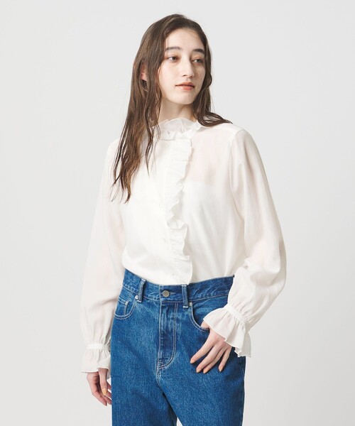 UNITED ARROWS（ユナイテッドアローズ） ブラウス シャツ フリルカラー