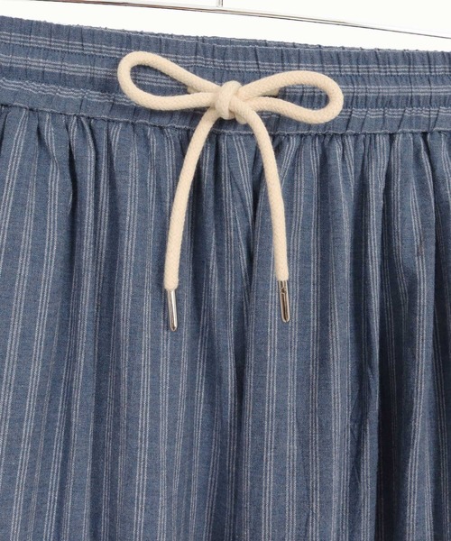 CAMBIO（カンビオ） パンツ mp14479- コットンリネンストライプ