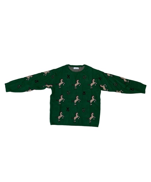 「DOLLUPOOPS」 長袖ニット 38 グリーン レディース_画像8