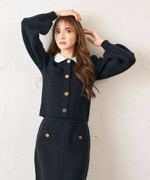 「MIIA」 長袖ニット FREE ブラック レディース_画像6