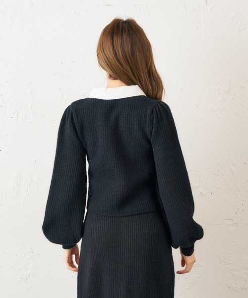 「MIIA」 長袖ニット FREE ブラック レディース_画像8