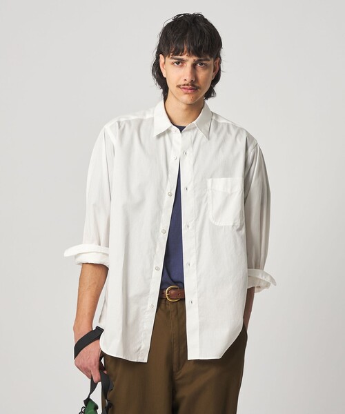 シャツ 「Steven Alan」 80 コンパクトヤーン ツイル レギュラーカラー シャツ NARROW メンズ | STEVEN ALAN | 07