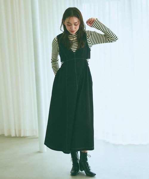 「mysty woman」 サロペットスカート FREE ブルー系その他 レディース_画像5