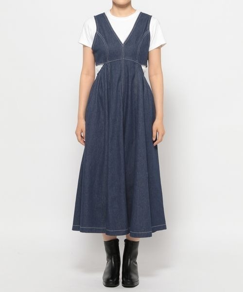 「mysty woman」 サロペットスカート FREE ブルー系その他 レディース_画像9