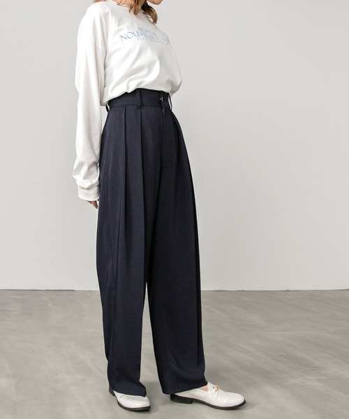 「BONLECILL」 パンツ L ベージュ レディース_画像3