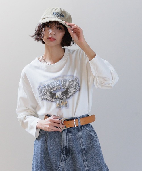 「PAGEBOY」 長袖カットソー FREE オフホワイト レディース_画像5