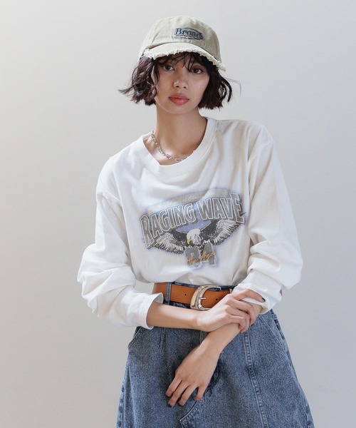 「PAGEBOY」 長袖カットソー FREE オフホワイト レディース_画像7