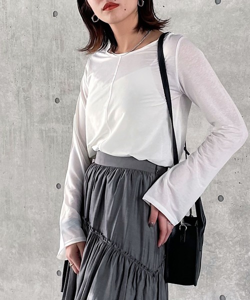 「PAGEBOY」 長袖カットソー FREE ブラック レディース_画像2