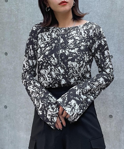 「PAGEBOY」 長袖カットソー FREE ブラック レディース_画像5