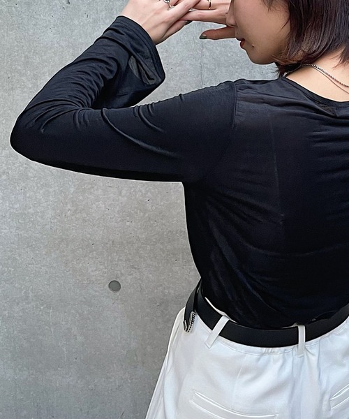 「PAGEBOY」 長袖カットソー FREE ブラック レディース_画像7