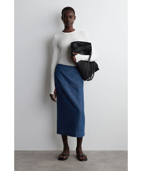 「COS」 長袖カットソー M ホワイト レディース_画像2