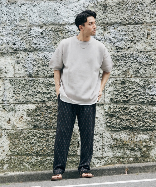 「JOURNAL STANDARD relume」 イージーパンツ MEDIUM ブラック メンズの画像3