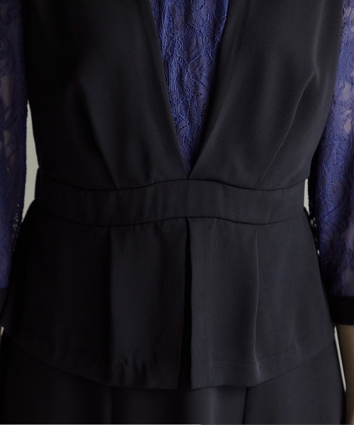 「Callarus」 7分袖ワンピース M ブルー レディース_画像8