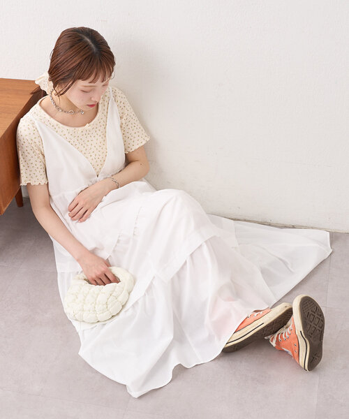 「w closet」 キャミソールワンピース FREE ブラック系その他 レディース_画像2