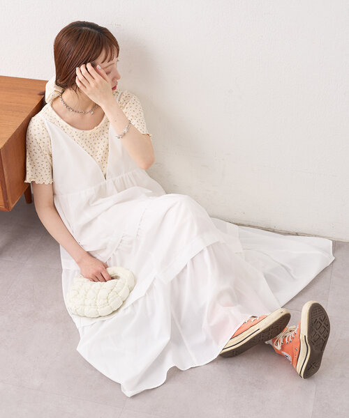 「w closet」 キャミソールワンピース FREE ブラック系その他 レディース_画像3