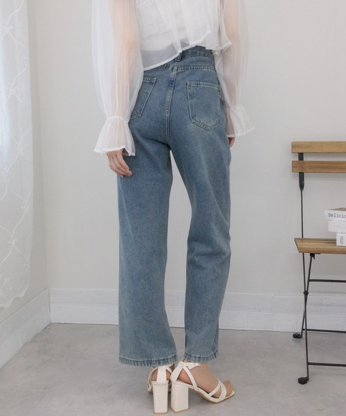 「pumpkin port」 デニムパンツ L ブルー レディース_画像6