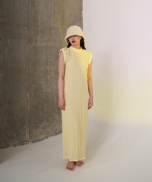 「TINA:JOJUN」 ノースリーブワンピース M クリーム レディース_画像4
