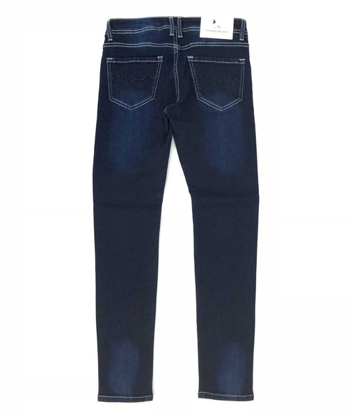 「London Denim」 スキニーデニムパンツ M ライトインディゴブルー レディース_画像8