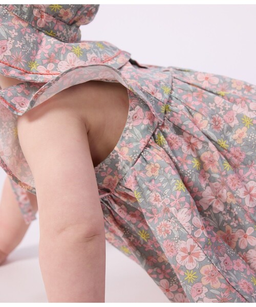 PETIT BATEAU（プチバトー） ワンピース フラワープリントワンピース