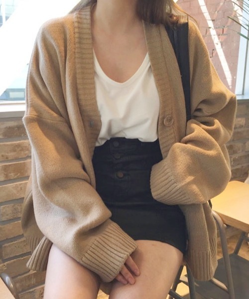「SHEENA」 ニットカーディガン M グレー レディース_画像8