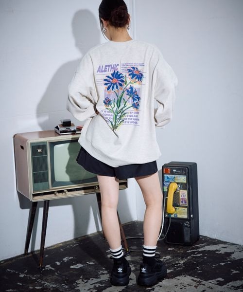 「PBLIM」 スウェットカットソー MEDIUM 杢グレー レディース_画像5