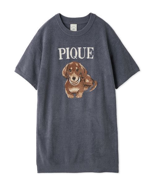 パジャマ ルームウェア ファッションCATS＆DOGSジャガードミニワンピース レディースの画像
