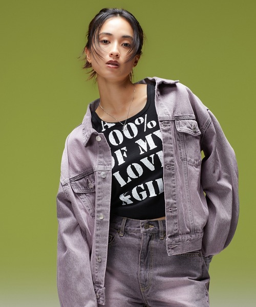X-girl（エックスガール） デニムジャケット gジャン LOGO MARK